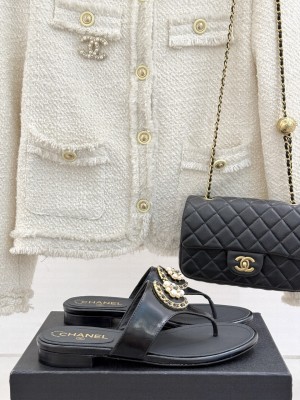 Chanel Flat Slide Thong Sandals 2025 13
