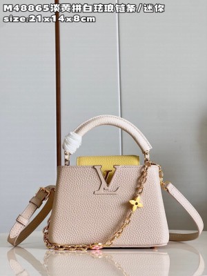 Louis Vuitton Capucines Mini M22375 light yellow
