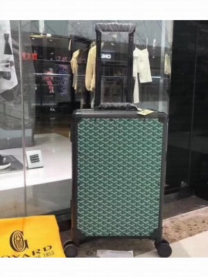Goyard Trolley Travel Luggage Bag Green
