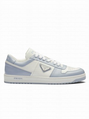 Prada Unisex Downtown Leather Sneakers 2EE364 Light Blue