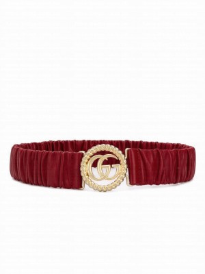 Gucci Logo Buckle Belts Red