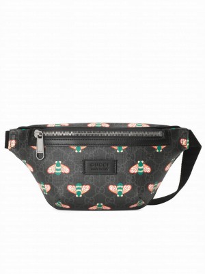 Gucci Bestiary Belt Bag With Bees 675181 Black
