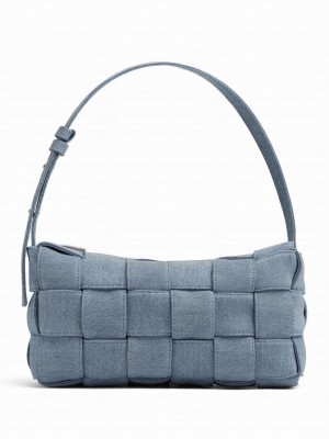 Bottega Veneta Brick Cassette Shoulder Bag 709628 Blue