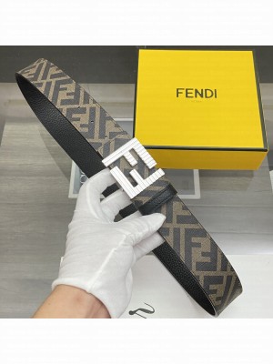Fendi 38mm Eversible Belt FF buckle with stud closure 2021 Collection 26
