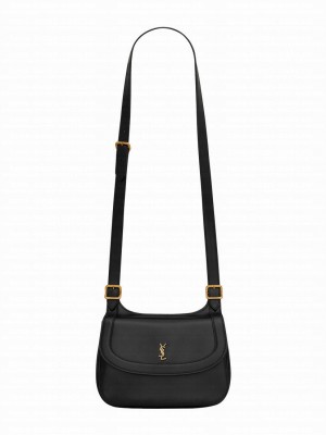 Saint Laurent Charlie Medium Shoulder Bag In Smooth Leather Black