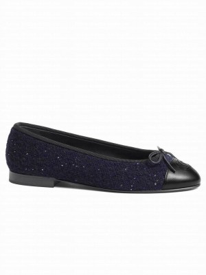Chanel Women's Ballet Flats G02819 Dark Blue