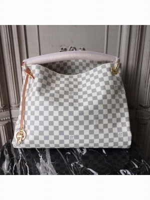 Louis Vuitton Artsy MM 41cm Bag Damier Azur Canvas Fall/Winter 2017 Collection N41174, Beige