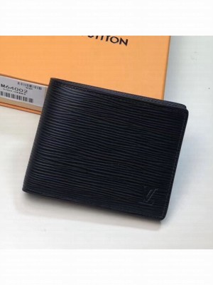 Louis Vuitton Men's Slender ID Epi Leather Wallet M60332 Black 2019 Collection