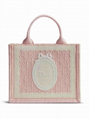 Christian Dior Small Dioramour Book Tote Handbag M1404 Pink