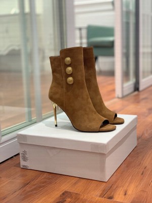 Balmain 10.5cm Open toe Brown Boots 2022 Collection