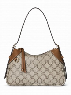 Gucci GG Emblem Small Shoulder Bag 815218 Coffee
