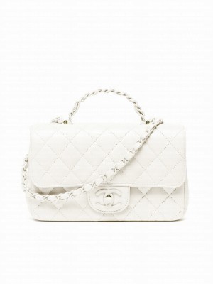 Chanel Mini Flap Bag With Top Handle AS5243 Cream
