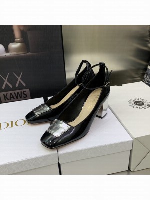 DIOR HEEL 6.5CM PATENT CALFSKIN LA PARISIENNE PUMPS BLACK 2022 COLLECTION
