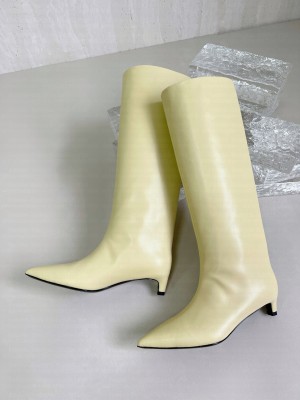 Jil Sander 3.5cm Calfskin Leather High boots Yellow