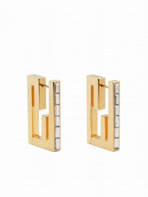 Fendi Women's Baguette Earrings 8AH808 Golden