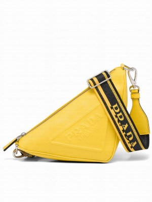 Prada Saffiano Triangle Bag Yellow