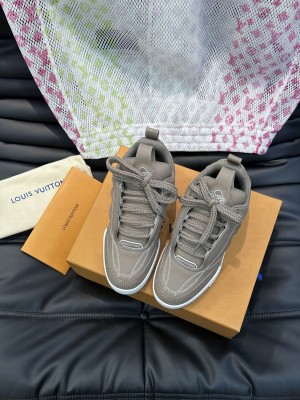 Louis Vuitton LV Skate Man's Sneakers in Leather and Mesh Grey 2023