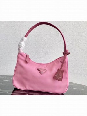 Prada Re-Edition 2000 Nylon Mini Hobo Bag 1NE515 Pink 2020
