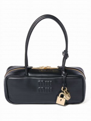 Miumiu Beau Leather Bag 5BB173 Black
