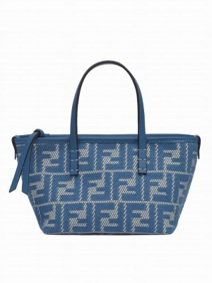 Fendi Denim-Effect Ff Jacquard Mini-Bag 8BN335