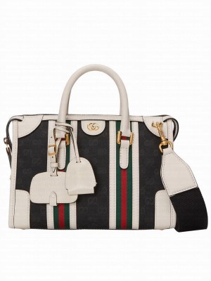 Gucci Small Canvas Top Handle Bag 715772 Cream