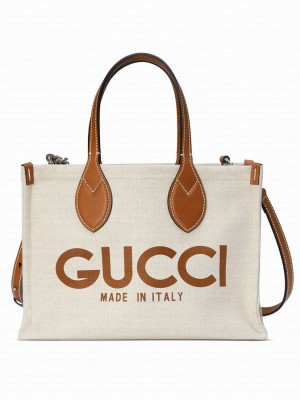 Gucci Mini Tote Bag With Gucci Print 772144 Coffee