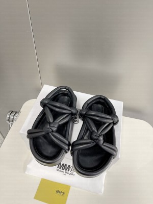 Maison Margiela mm6 flip flop sandals Black 2022 Collection