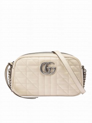 Gucci GG Marmont Small Shoulder Bag 447632 Cream