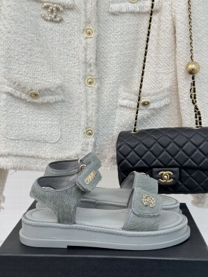 Chanel CC Logo Beach Sandals 2025 04