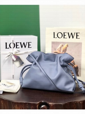 Loewe Flamenco Clutch In Nappa Calfskin Blue