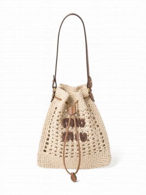 Miumiu Woven Fabric Mini-bag 5ND016 Apricot