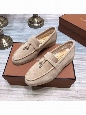 Loro Piana Summer Charms Walk Suede Calf Skin loafer
