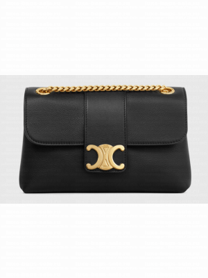 CELINE TEEN CELINE VICTOIRE BAG IN SUPPLE CALFSKIN 116593 black