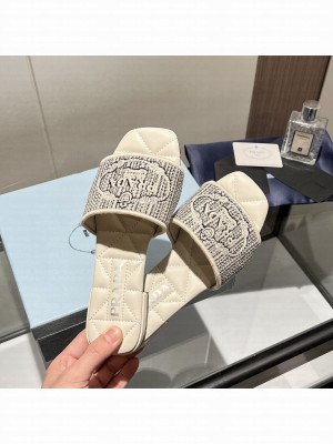 Prada Fabric Flat Slide Sandals 07 2022 Collection