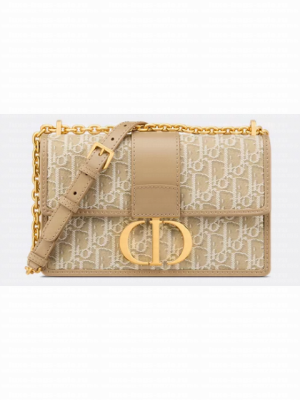 Dior 30 Montaigne Chain Bag Natural Dior Oblique Jacquard M9208UTZQ