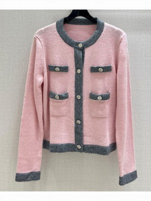 Chanel Women's Knitted Cardigan Pink