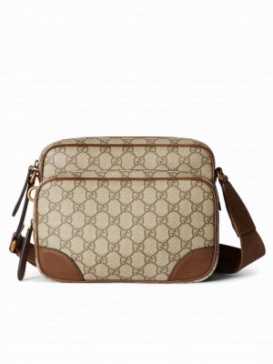 Gucci GG Emblem medium crossbody bag Dark Coffee