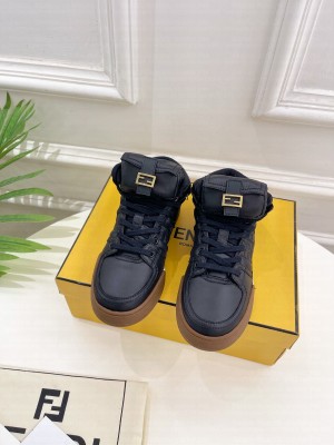 FENDI MATCH Black nylon high-tops sneakers 8E8380