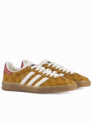 Gucci x Adidas Unisex Gazelle Sneaker Apricot