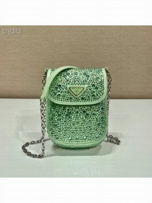 Prada Prada crystal mini-bag 1BH185 green