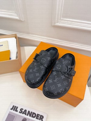 Louis Vuitton Unisex LV Cosy Comfort Flat Mules in Monogram Canvas 2023 02