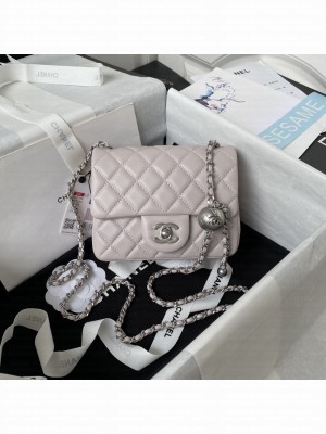 Chane1 AS1786 Mini Square Flap Bag Light Pink