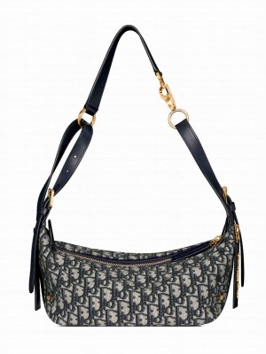 Christian Dior Small D-Journey Bag Dark Blue