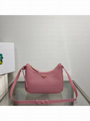 Prada Small Saffiano leather shoulder bag 1BD330 pink