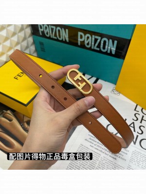 Fendi Women's Belt 20mm with loop and Fendi O’Lock stud buckle 2021 Collection 017