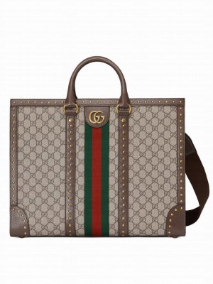 Gucci Ophidia Large Tote Bag 724665 Dark Coffee