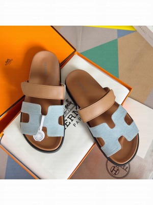 Hermes Unisex Chypre Flat Sandals 019