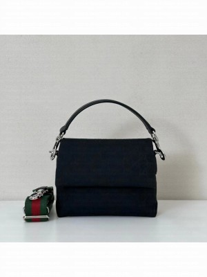 GUCCI HORSEBIT 1955 SOFT SMALL TOP HANDLE BAG 521617 black