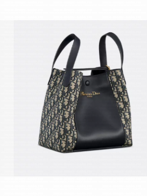 Dior Blue Dior Oblique Jacquard and Smooth Calfskin M2841USKU