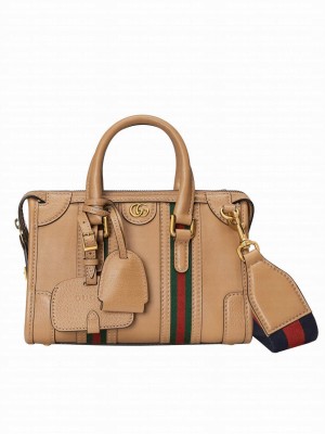 Gucci Mini Canvas Top Handle Bag 715771 Brown